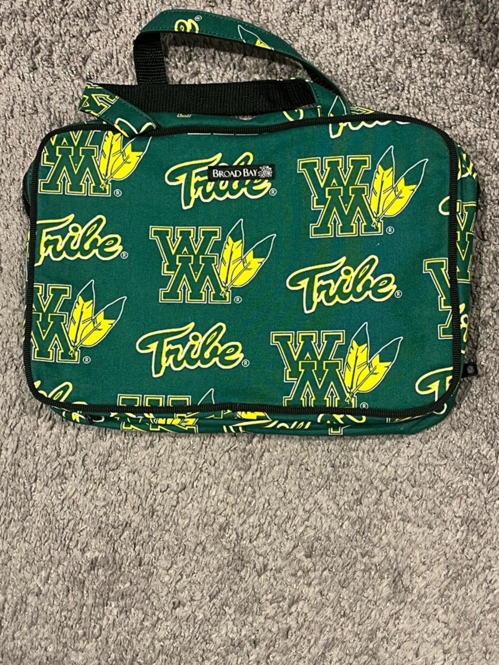 Vintage College of William & Mary  Broad Bay Green "Tribe" Toiletries Bag